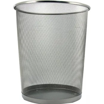 Odpadkový koš Koš drátěný na odpadky stříbrný, výška 28 cm