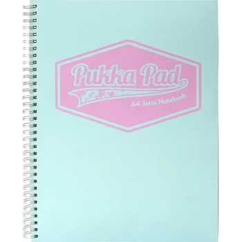 Blok Pukka Pad spirálový blok Pastel A4, papír 80g,100 listů, světle zelený, linkovaný