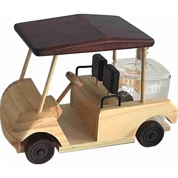 Dřevěný golfový vozík s láhví 350 ml