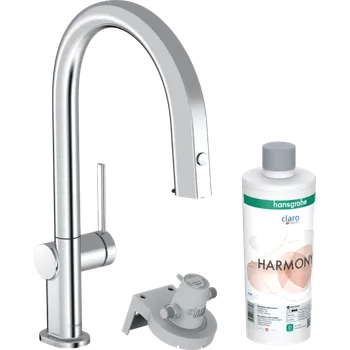 Vodovodní baterie Hansgrohe Aqittura M91 FilterSystem 210, vytažitelný výtok, 1jet, startovací sada, chrom 76801000
