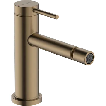 Vodovodní baterie Hansgrohe Tecturis S páková bidetová baterie s odtokovou soupravou s táhlem, kartáčovaný bronz 73201140