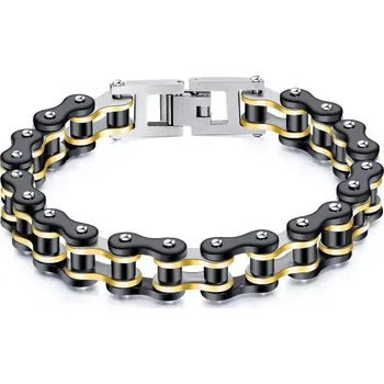 Náramek Náramek z chirurgické oceli Moto Chain - BlackGold