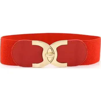Opasek Dámský pásek na šaty s přezkou FlaG Červený