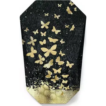 Podložka pod myš Huado ergonomická podložka pod myš Motýlci ve zlatém