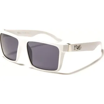 LOCS CLASSIC Pánské čtvercové sluneční brýle Bílé