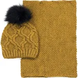 Dámský set čepice a šála Sweet Paris Hořčicový