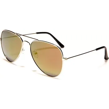 Sluneční brýle POLARIZED UNISEX AVIATOR sluneční zrcadlové brýle Zlato -Oranžové