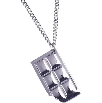 Přívěsek Přívěsek z chirurgické oceli Tabulka čokolády - Model BEZ ŘETÍZKU (pouze přívěsek)