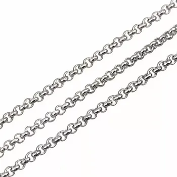 Náhrdelník Řetízek z chirurgické oceli Rolo Round 4mm / 40-90cm - Délka 40 cm