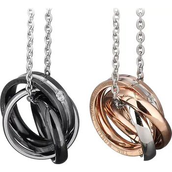 Přívěsek Ocelové přívěsky pro pár Wonderful World Rings - Model BEZ ŘETÍZKŮ (pouze přívěsky)