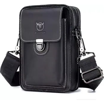 Ledvinka Bullcaptain pánská kožená taška i ledvinka Barbe Černá