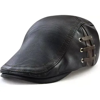 Čepice Jamont Pánská koženková bekovka Kaino Černá