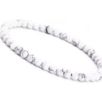 Náramek Náramek ze syntetických korálků Bílý Magnezit