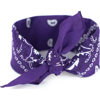Šátek Bavlněný šátek Bandana 55 cm x 55 cm Fialový