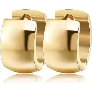 Náušnice Ocelové Náušnice kruhy smoot Zlaté