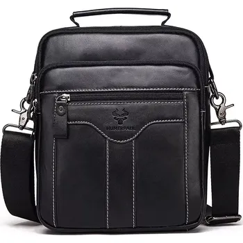 Humerpaul pánská kožená taška Arentas Černá 4L