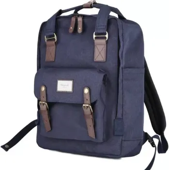 Městský batoh Himawari studentský batoh Bryant Modro-hnědý 23L