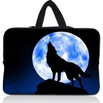 pouzdro na notebook Huado taška na notebook do 13.3" Vlk vyjící na měsíc