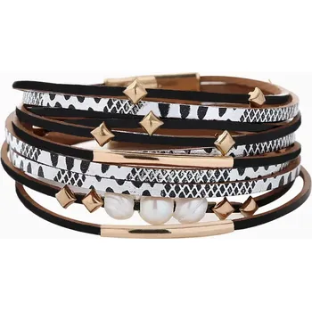 Náramek Dámský náramek v bohém stylu Capture černý