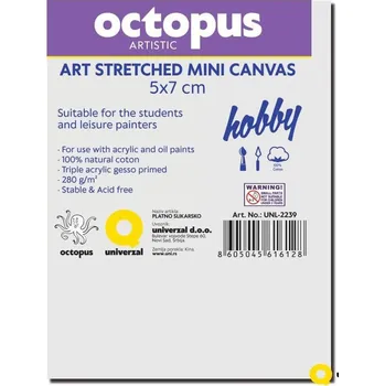 Malířské plátno Malířské plátno OCTOPUS MINI Hobby 280 g 5 x 7 cm