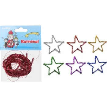 Vánoční dekorace Hvězdička 55mm, skládačka, 6ks