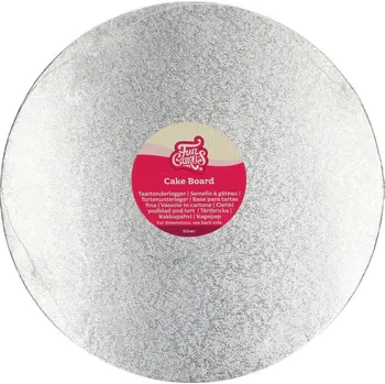 FunCakes Dortová podložka stříbrná O 33 cm, výška 3 mm