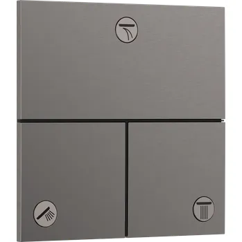 Vodovodní baterie Hansgrohe ShowerSelect Comfort E Ventil pod omítku pro 3 spotřebiče, kartáčovaný černý chrom 15573340