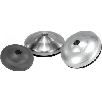 Nábytkové kování Kruhové základny ke stavitelným nožkám ECO ze zinkové slitiny, nerezu nebo plastové 27830-20502