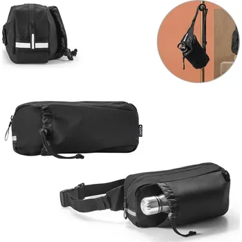 Ledvinka DELFOS POUCH. 300D serecyklovaného polyesteru a 600D serecyklovaného polyesteru ledvinka s reflexními prvky 1 bez potisku bez potisku