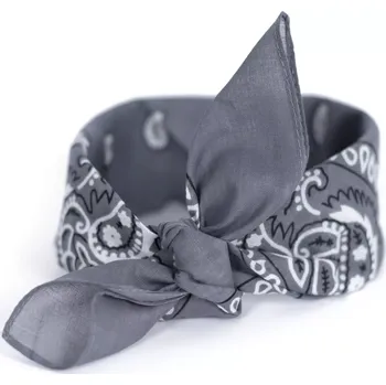 Šátek Bavlněný šátek Bandana 55 cm x 55 cm Šedý