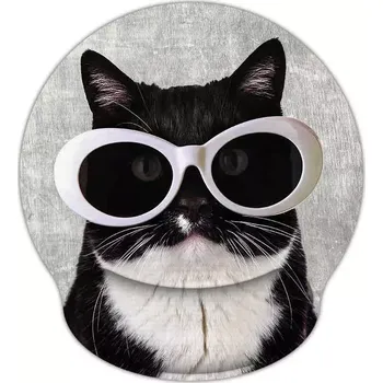 Podložka pod myš Huado ergonomická podložka pod myš Kocour s brýlemi