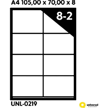 Speciální papír Samolepicí etikety A4 105 x 70 x 8, 100 listů