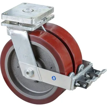 Kolečko Dvojitá těžkotonážní kolečka - otočná s brzdou MI-S120.C10.300