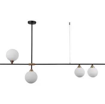 ITALUX PND-9152-4-OPAL Belmonte závěsné svítidlo 4xG9 černá, mosaz, bílá