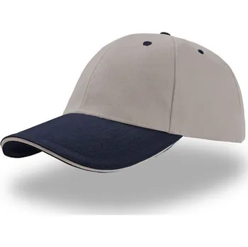 Kšiltovka Čepice kšiltovka ATLANTIS Liberty Sandwich, světle šedá - námořní modrá