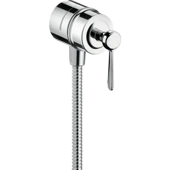 Vodovodní baterie AXOR Montreux Přípojka hadice se zpětným ventilem, uzavíracím ventilem a páčkovou rukojetí, chrom 16883000