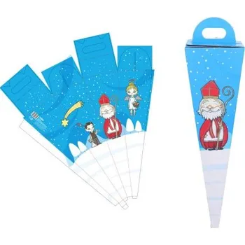 Party dekorace Kornout Mikuláš modrý 50 cm