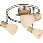 GLOBO 54352-3 GYLFI stropní bodové svítidlo/spot D250mm 3xE14 matný nikl, dřevo, opál