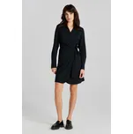 ŠATY GANT SLIM WRAP SHIRT DRESS BLACK
