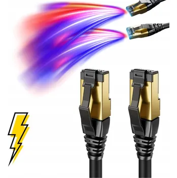 Síťový kabel Patchcord deleyCON S/FTP 8.1 RJ45 / RJ45 15 m černý