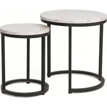 Konferenční stolek Konferenční stolek Signal kulatý 45 x 45 x 48 cm bílý