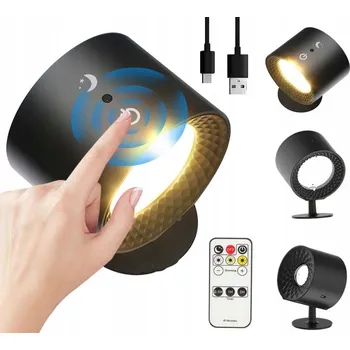 Nástěnné svítidlo LED nástěnné svítidlo s dotykovým a dálkovým ovládáním, 3 barvy světla, otočné o 360°