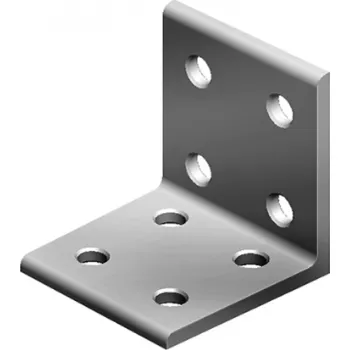 Nábytkové kování Spojovací úhelník plochý 8 otvory, 2 drážky 093WD9090