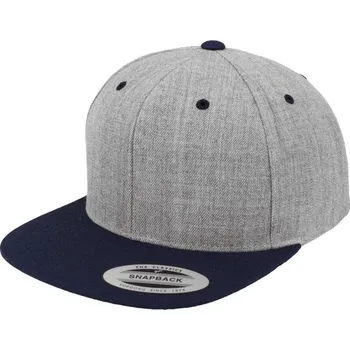 Kšiltovka Čepice kšiltovka Snapback, FLEXFIT Yupoong baseballová, namořní modro-šedá