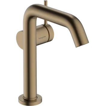 Vodovodní baterie Hansgrohe Tecturis S páková umyvadlová baterie 150 Fine CoolStart EcoSmart+ s odtokovou soupravou Push-Open, kartáčovaný bronz 73340140