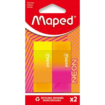 Ořezávátko Pryž MAPED Neon - 2ks