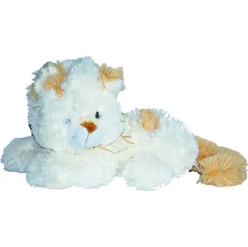 plyšák Kočka plyšová bílo/hnědá, vel. 20 cm