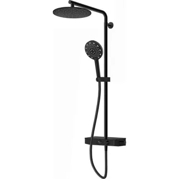 Vodovodní baterie Teorema Select Design - Sprchová souprava s termostatem, černá matná 15261BB-T01