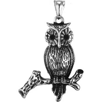 Přívěsek Přívěsek z chirurgické oceli Sova na větvičce