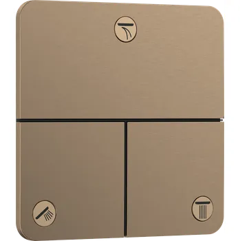 Vodovodní baterie Hansgrohe ShowerSelect Comfort Q Ventil pod omítku pro 3 spotřebiče, kartáčovaný bronz 15587140